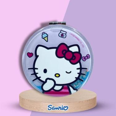 Imagem de Espelho Redondo De Aumento Original Sanrio Hello Kitty