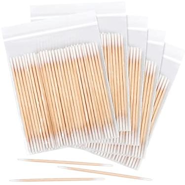 Imagem de 500 Count Microblading Cotton Swab, Double Pointed Tip Cotton Swabs, Multipurpose Precision Double Tipped Cotton Swabs, Wood Sticks Cotton Swabs for Make up, Tattoo Permanent Supplies (5 Packs)