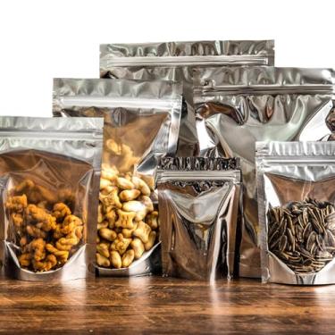 Imagem de Embalagem com 400 sacos pequenos Mylar Reclosable para armazenamento de alimentos 10 cm x 15 cm sacos Ziplock Stand Up em sacos de alumínio à prova de cheiro, resseláveis, à prova de cheiro, com