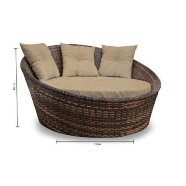 Imagem de Chaise Nova Delhi - Tecido Duna Deserto - Mundo dos Sintéticos