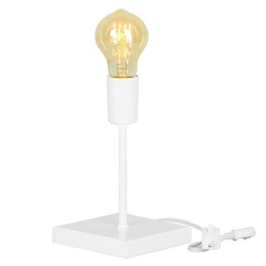 Imagem de Luminária de Mesa Abajur Vintage Branco