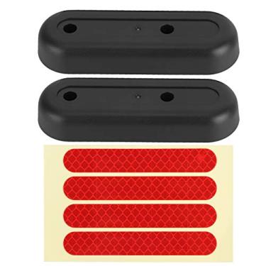Imagem de plplaaoo Capa decorativa de garfo traseiro para scooter elétrica com adesivo refletivo, 2 peças compatíveis com Ninebot MAX G30, design leve e ecológico (vermelho)