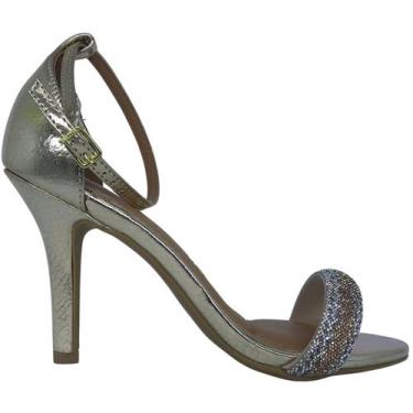 Imagem de Sandália Vizzano Metalizado Dourado E Cristal - 41622, 37