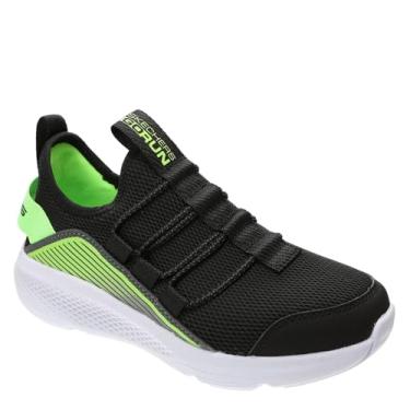 Imagem de Skechers Tênis infantil unissex Go Run Elevate, Preto/limão, 2 Little Kid
