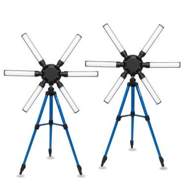 Imagem de 2 Iluminador Ring light Tubular 120W 6 Tubos Led + 2 Tripé Regulável N