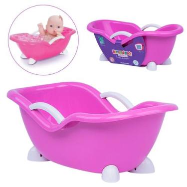 Imagem de Brinquedo Banheira Nenequinha Hora Do Banho Para Boneca - Super Toys