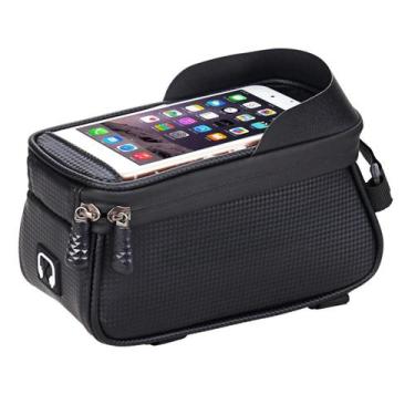 Imagem de Bolsa Para Bike Impermeável Com Suporte Celular E Acessórios