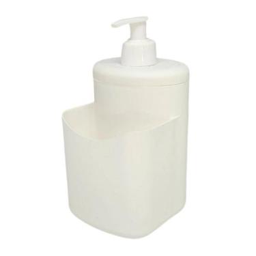 Imagem de Porta Detergente Dispenser 500ml CVL Com Suporte Bucha - Pra vc, Branc