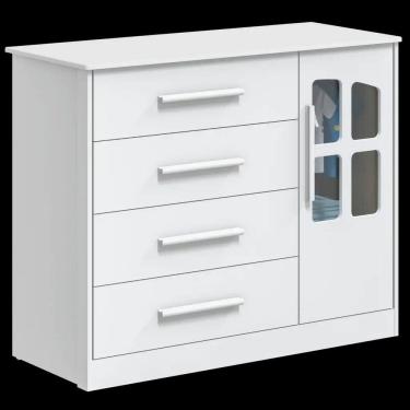 Imagem de Cômoda Bebe Moveis Peroba Charlo Dorabelly 04 gav Elo MDF
