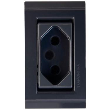 Imagem de Conjunto 1 Tomada para Móvel 2P+T 10A Liz Grafite - 57170141 - TRAMONT