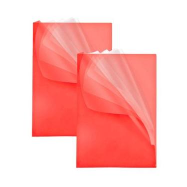 Imagem de Kit Pasta L A4 Cores a escolher - ACP, KIT 2 VERMELHO