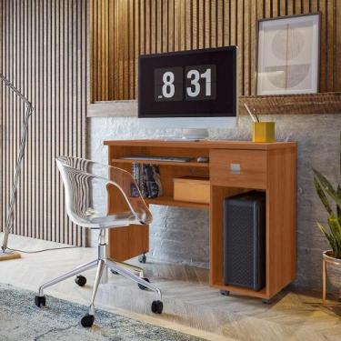 Imagem de Mesa Para Computador Vicenza Lukaliam com Gaveta e Rodízios - Lukaliam