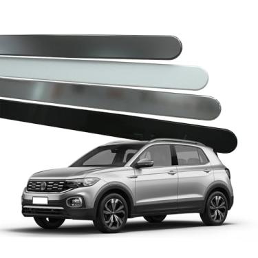 Imagem de Friso Lateral para T-cross 2019 a 2025 Grafia Vermelho Alto Relevo Red Line (REDONDO, CINZA PLATINUM)