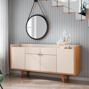 Imagem de Buffet Balcão Decorativo Albani Sala De Jantar Off White/cinamomo G26 - Gran Belo