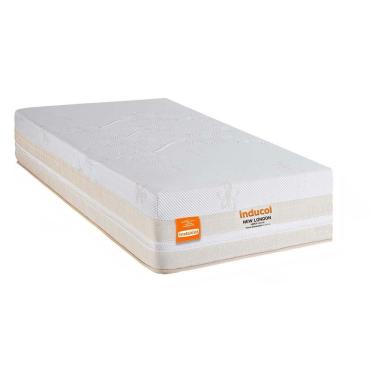 Imagem de Colchão Solteirão Inducol Mola Ensacada New London 30x96x203cm Bege/branco
