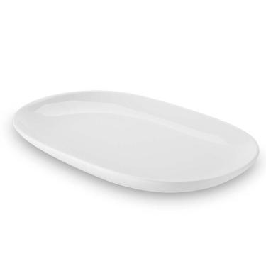 Imagem de Travessa Oval Rasa Haus Concept Buffet Em Melamina 26 Cm Branco