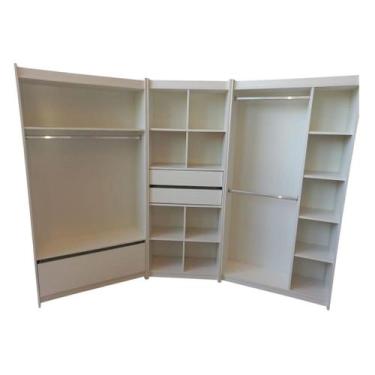 Imagem de Kit Closet Modulado 100% Mdf Branco - Suprema Móveis