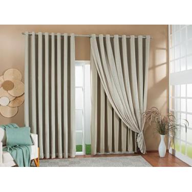 Imagem de Cortina Gaze De Linho Forro Blackout 6,00x2,70 Sala E Quarto Varias Co