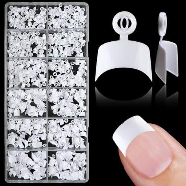 Imagem de Lifextol 600 Peças De Pontas Curtas Gel Para Unhas Postiças, Postiças Acrílico Brancas, 12 Tamanhos, Kit Macio Meia Cobertura Extensão -D