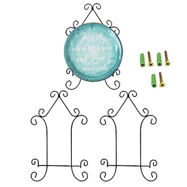 Imagem de YY YEARCHY Suporte De Ferro Para Pendurar, Arte, Cavalete, Foto, Estilo Industrial, Metal Livros, Tigelas Ou Pratos (3, 15,75" X 9,84")