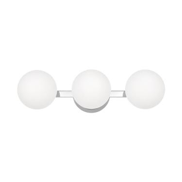 Imagem de Hanaloa Luminárias Globe Para Banheiro, De Parede Modernas Com 3 Luzes Cromadas, Varanda Armários Sobre Espelhos
