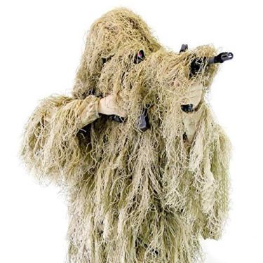 Imagem de Arcturus Traje Guerreiro Ghillie, Roupas De Caça Para Homens, Trajes Camuflagem 5 Peças Caça, Militar, Snipers Airsoft (Grama Campo, M/G)