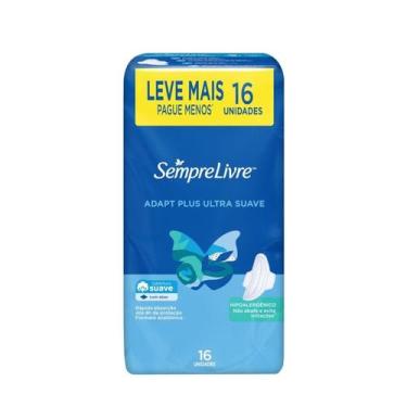 Imagem de Absorvente Sempre Livre Adapt Plus Ultra Suave Com Abas 16 Unidades - 