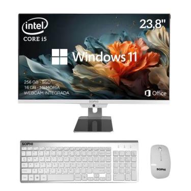 Imagem de Computador All In One Intel I5 16GB ram Ssd 256GB Pc Completo Tela 23,