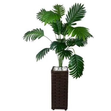 Imagem de Planta Artificial Palmeira Toque Real com Vaso Grande Decoração Enfeite Casa (Vime)
