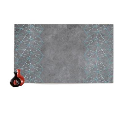 Imagem de Papel De Parede Concreto Linhas Azul Turquesa 3,5M Kkt277 - Você Decor
