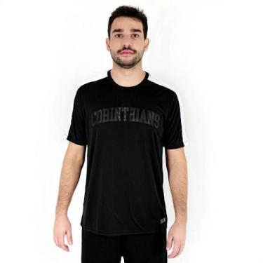 Imagem de Camiseta de Time Coimbra Corinthians Gola Careca Preto - Masculino, P,