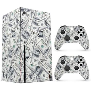 Imagem de Skin for Xbox Series X Cover Sticker - Dólar dos EUA Xbox Series X Skin - 2 capas de controle e capa de console - sem bolhas, proteção total, impermeável, removível