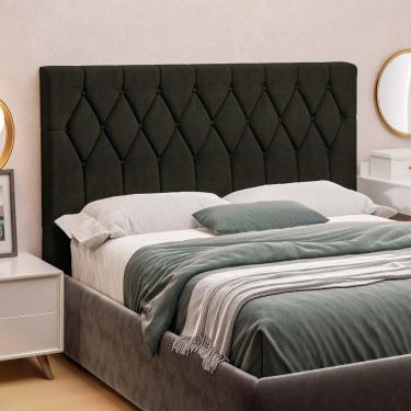 Imagem de Cabeceira Queen Estofada Veloplus Dobuê Miami Castor