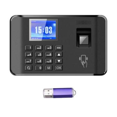 Imagem de Máquina de Atendimento de Senha de Impressão Digital Biométrica Com Uma Função de Cartão de Identificação de Voz de Voz LCD de 2,4 Polegadas LCD (UE-4)