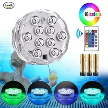 Imagem de Luz Led Rgb Piscina Aquario Jardim Controle Remoto Pilha - Dpx