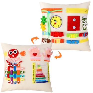 Imagem de Smoothnovelty Brinquedos de Demência Fidget para Idosos, Capa de Almofada Fidget para Adultos, Produtos de Demência para Idosos, Atividades Calmantes e Confortáveis, Brinquedos Sensoriais, Presentes