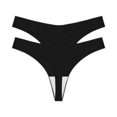 Imagem de Conjunto de 3 Calcinhas Lingerie Sexy Sem Costura - Cintura Baixa e Co
