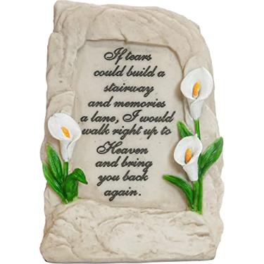 Imagem de Spoontiques - Estátua decorativa de jardim - Decoração de casa colorida para uso interno ou externo - Decoração de pátio - Acessório de jardim - Estátua de jardim memorial