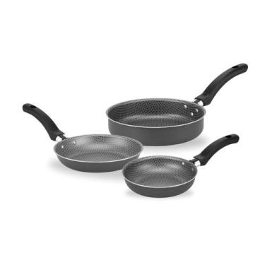 Imagem de Conjunto De Frigideiras Antiaderente 3 Peças Enjoy Alegrete, Cinza