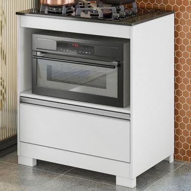 Imagem de Armário de Cozinha para Cooktop Mari 1 Gaveta Branco New/Granito - Pnr