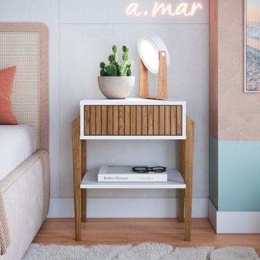 Imagem de Mesa Cabeceira Brisa 60cm X 53cm X 40cm com 1 Gaveta - Metta Mobili