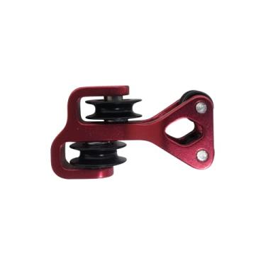 Imagem de Southland Archery Supply Divisor de corda deslizante de rolo de proteção de cabo de arco composto de alumínio SAS (vermelho)