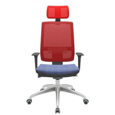 Imagem de Cadeira Office Brizza Tela Vermelha Com Encosto Assento Concept Báltic