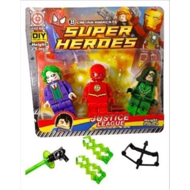 Imagem de Kit 3 Bonecos Infantil Super Herois League Justice