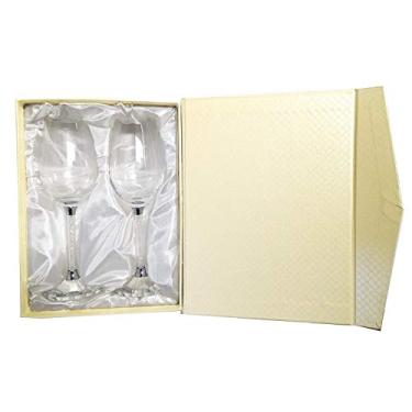 Imagem de Óculos de vinho Amlong Crystal sem chumbo, Clear, Diamond Stem 2 pc, 1