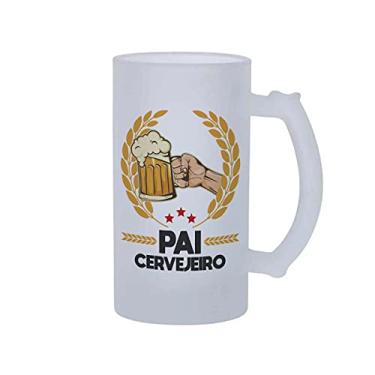 Imagem de Caneca de Chopp Pai Cervejeiro Presente Criativo cor:Branco