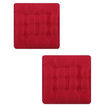 Imagem de Kit 2 Futon 40x40 Baixo Assento Almofada Colorida Shelter(Vermelho)