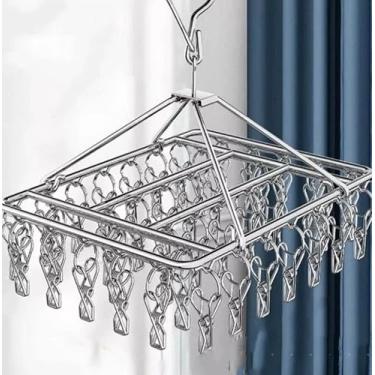 Imagem de Varal com 20 Prendedores Dobráveis de Inox para Roupas de Bebê, Calcinhas e Cuecas