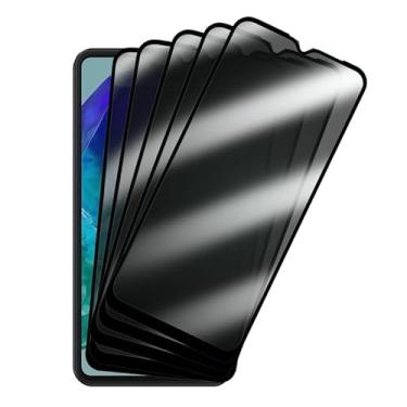 Imagem de Kit 5 Películas De Vidro 3D Privacidade Anti Spy Para Samsung Galaxy M55