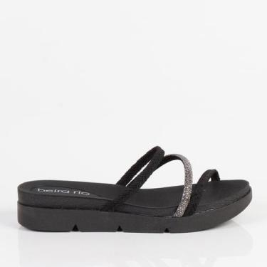 Imagem de Sandália Flatform Beira Rio Tratorada Com Tiras E Detalhe Em Strass 83